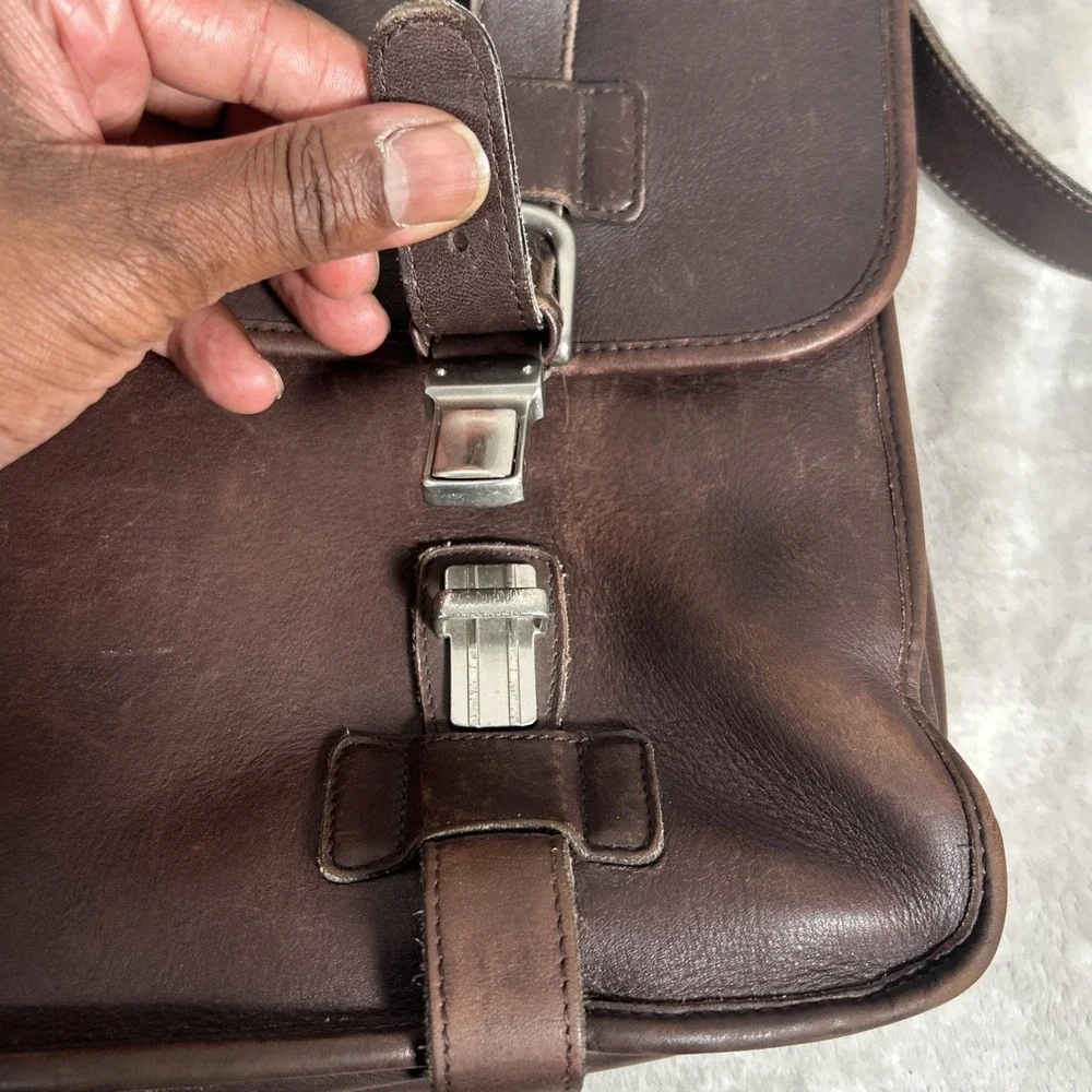 Vintage Coach Madison 5325 Briefcase Bag Messenger Brown Leather Made USA 2003